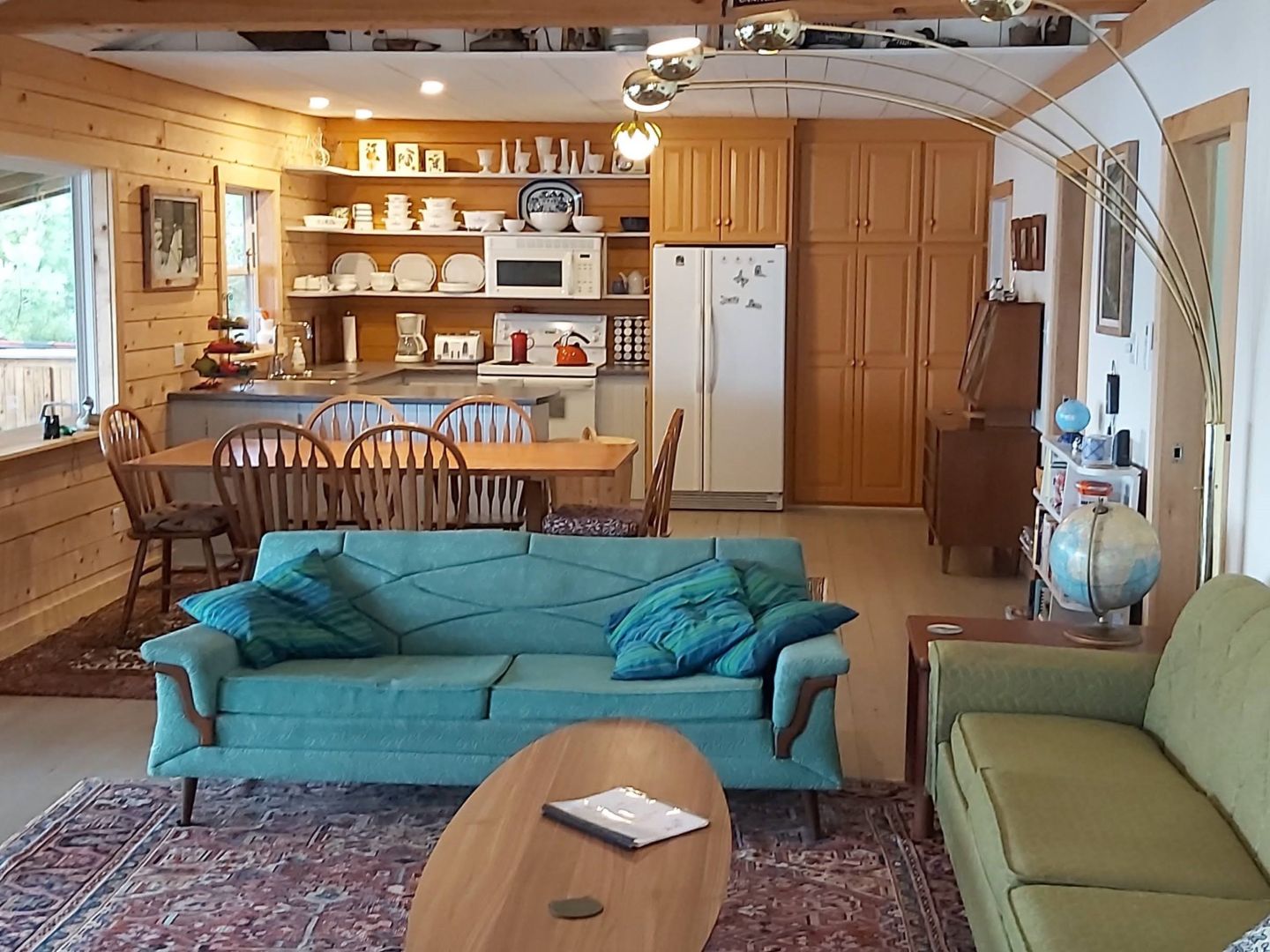 Living Room at Sunset Cove Cottage on Lake Deception